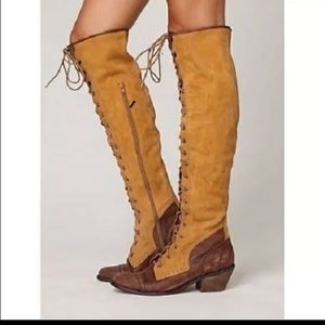 Free people Jeffrey Campbell Joe 2 tone OTK boot size 8